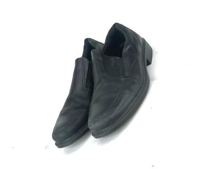 ECCO black leather slip on comfort dress loafers W/ shock  display picture 2