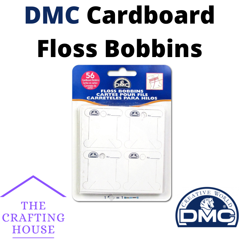 DMC Quality Cardboard Floss Bobbins - Embroidery Thread Bobbins Pack Of 56