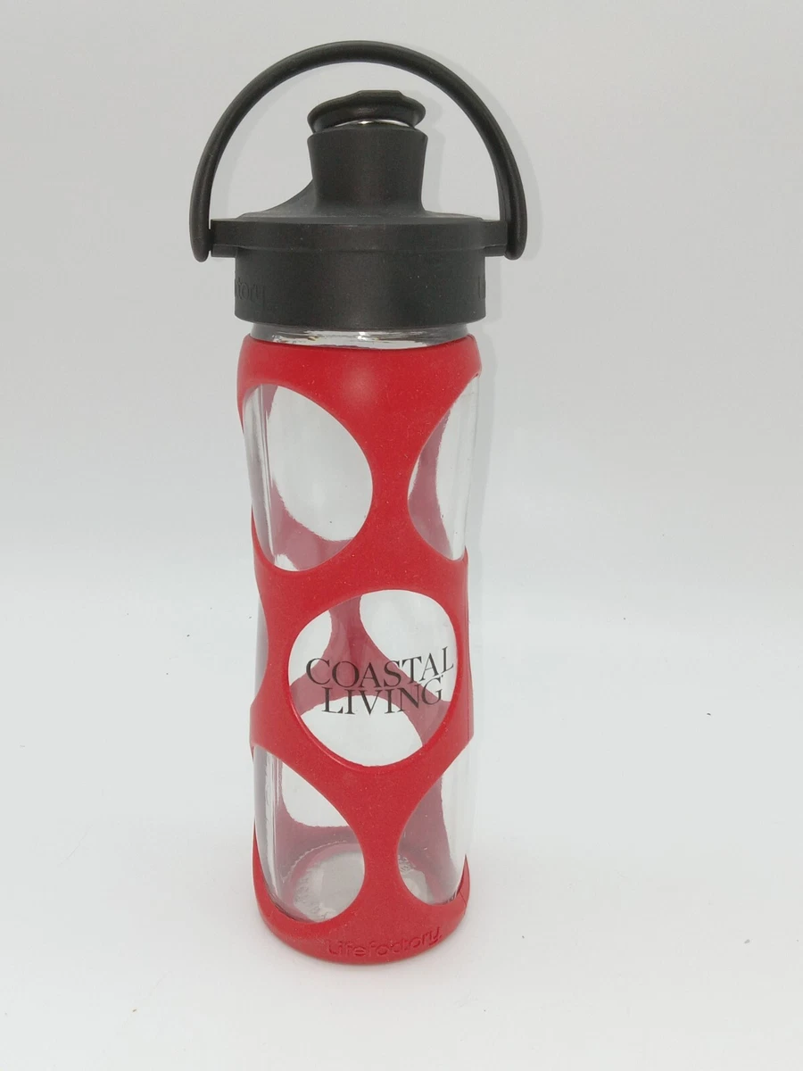 Lifefactory BPA Free 16 oz Glass Water Bottle Silicone Grip Classic Sports  Yoga