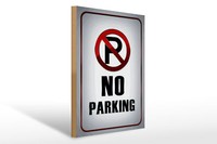 Holzschild Hinweis 30X40 Cm Parkplatz No Parking Holz Deko Schild