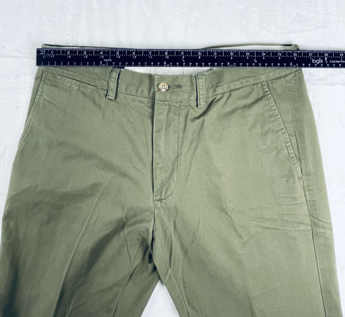 Polo Ralph Lauren Pants Mens Tagged 33x30 Dark Khaki Cotton Slim Fit Preppy - Picture 16 of 18