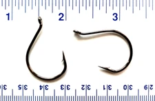 100 Gerry's Tackle Black Wacky Worm Wide Gap Octopus Fish Hooks size 3/0