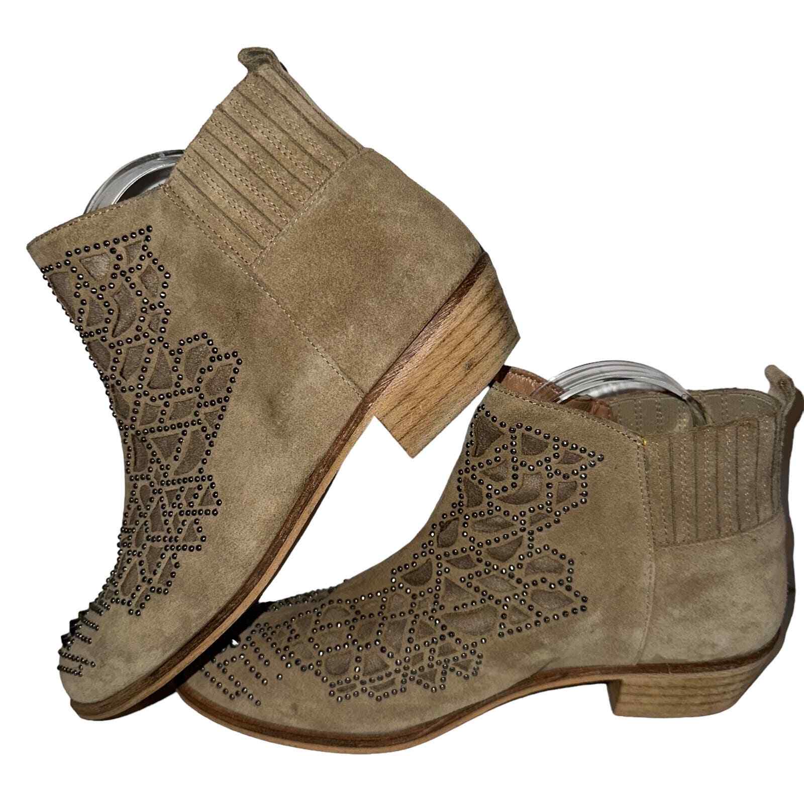 Zara Basic Suede Studded Pointed Toe Boots EU 40 - image 5