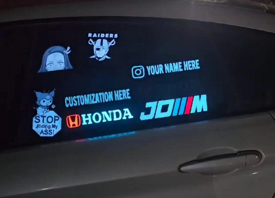 Calcomanía coche LED JDM Foto 2 de 4