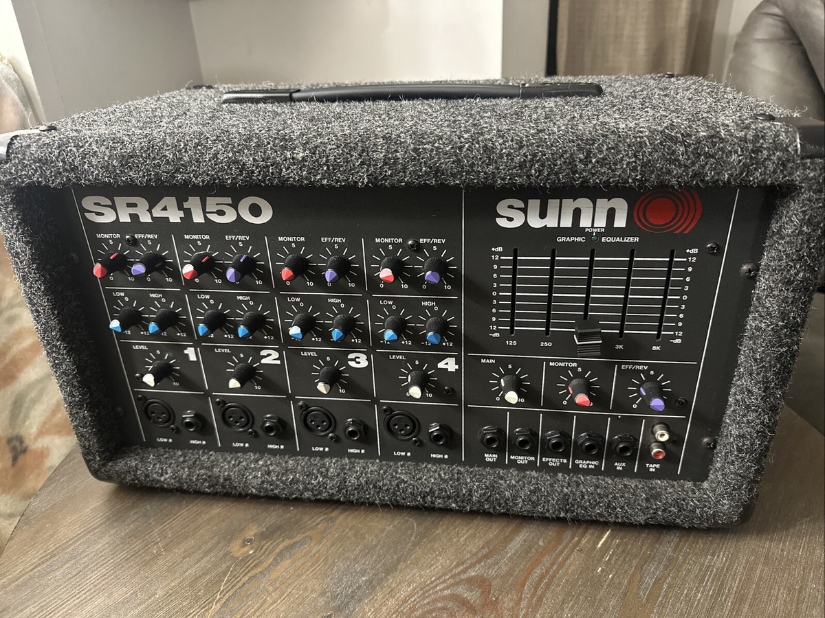 Fender Sunn Powered Mixer SR-4150 Graphic Equalizer Vintage READ