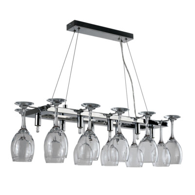 Chrom 8 Wege Deckenleuchte Aufsatz Kücheninsel Lampe Weinglas Halter