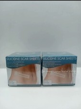 2-Pk Scar Silicone Sheet Gel Patch Removal Skin Treatment Repair Wound Burn