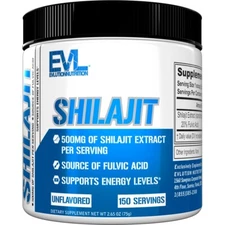 Evlution Nutrition Shilajit- Fulvic Acid Supplement - Unflavored - 150 Servings