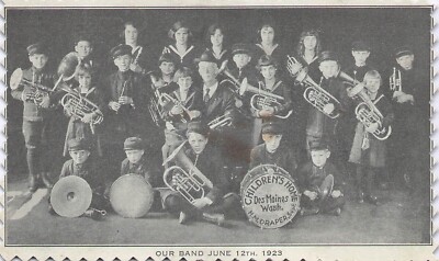 Our Band June 12th, 1923, Children's Home, Des Moines, Washington, Baby Edna