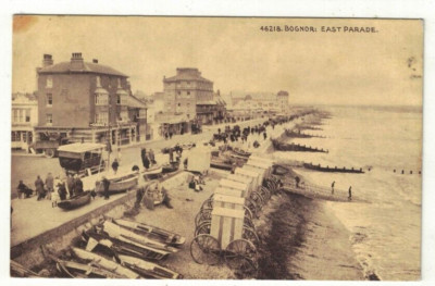 Alte Postkarte Bognor Ostparade Bognor Regis verschickt 1915 Badeautomaten
