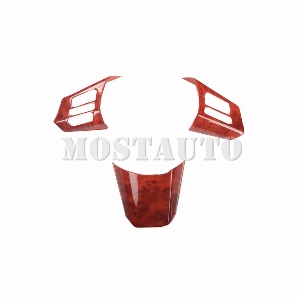 For Subaru Outback Legacy Wood Pattern Steering Wheel Button Frame Cover 10-12 - image 3 of 4