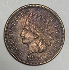 1880 Indian Head Cent 1C - Choice XF/AU Details