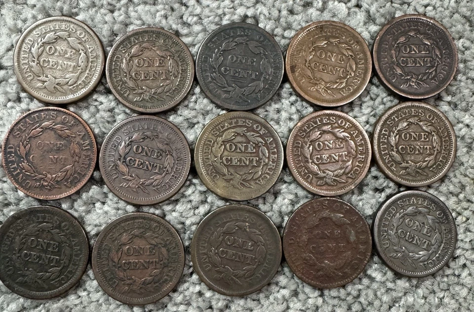 Súper Venta Lote de 15 Centavos Grandes En Perfecto Estado Todas Diferentes Fechas Foto 4 de 4