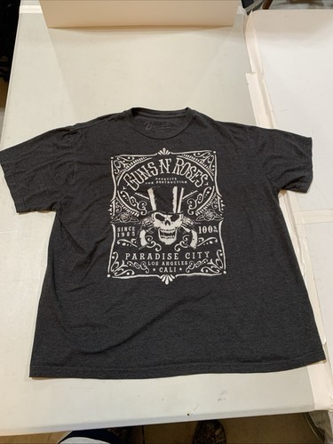 BRAVAD Guns N Roses Gray T-Shirt Paradise City Appetite for Destruction medium