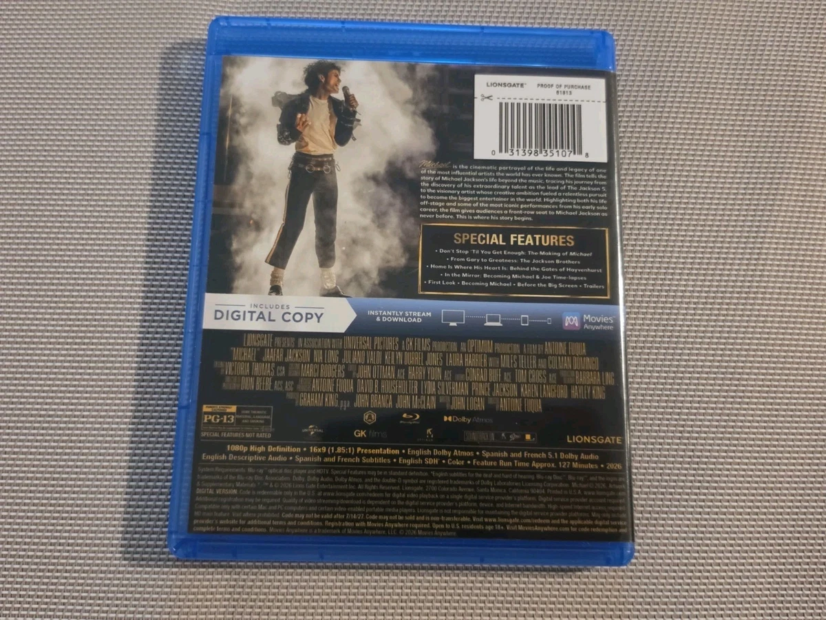 Michael blu ray movie (2026) Jafar Jackson Miles Teller