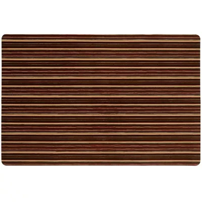 HOME DYNAMIX Smooth Step Brown Stripe 24 In. X 35 In. Machine Washable Kitchen Mat