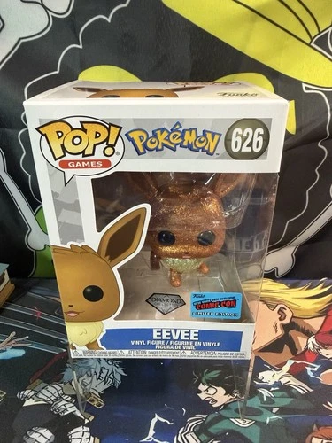 💎 Eevee Diamond Funko Pop #626 Pokemon NYCC 2021  Exclusive Vaulted