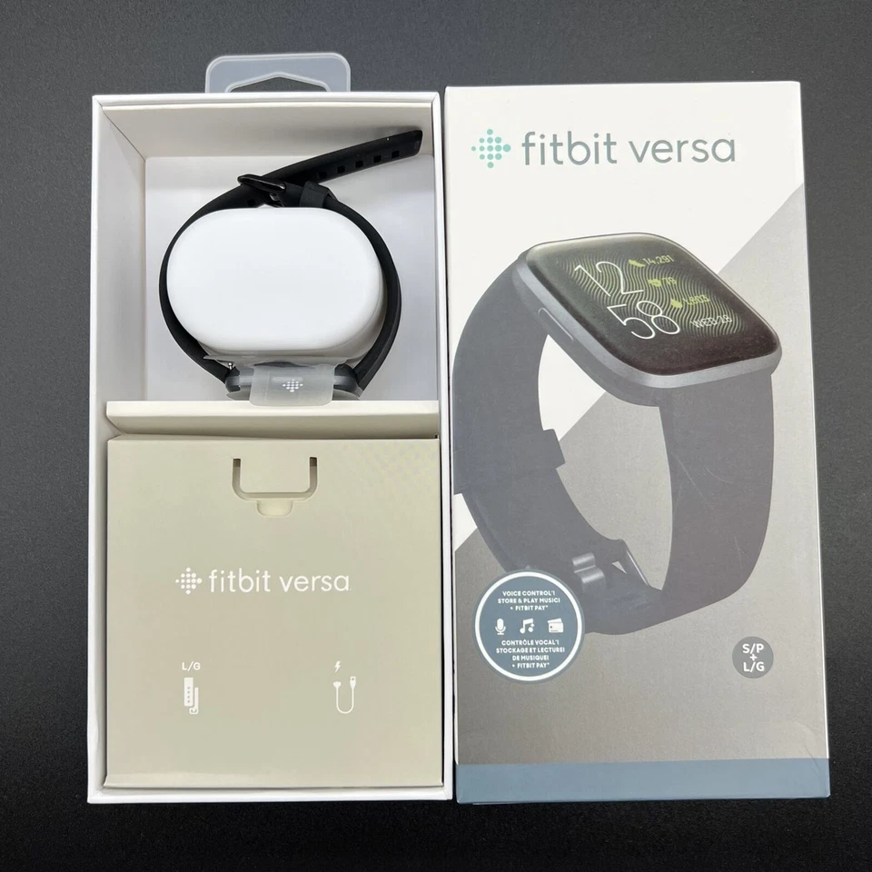 НОВЫЕ умные часы Fitbit Versa монитор сердечного ритма сна с ремешком на запястье S&L - Изображение 4 из 4