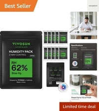 62% Two-Way Humidity Control Packs For Storing ½ oz – Size 4 – 10 Pack – Moistur