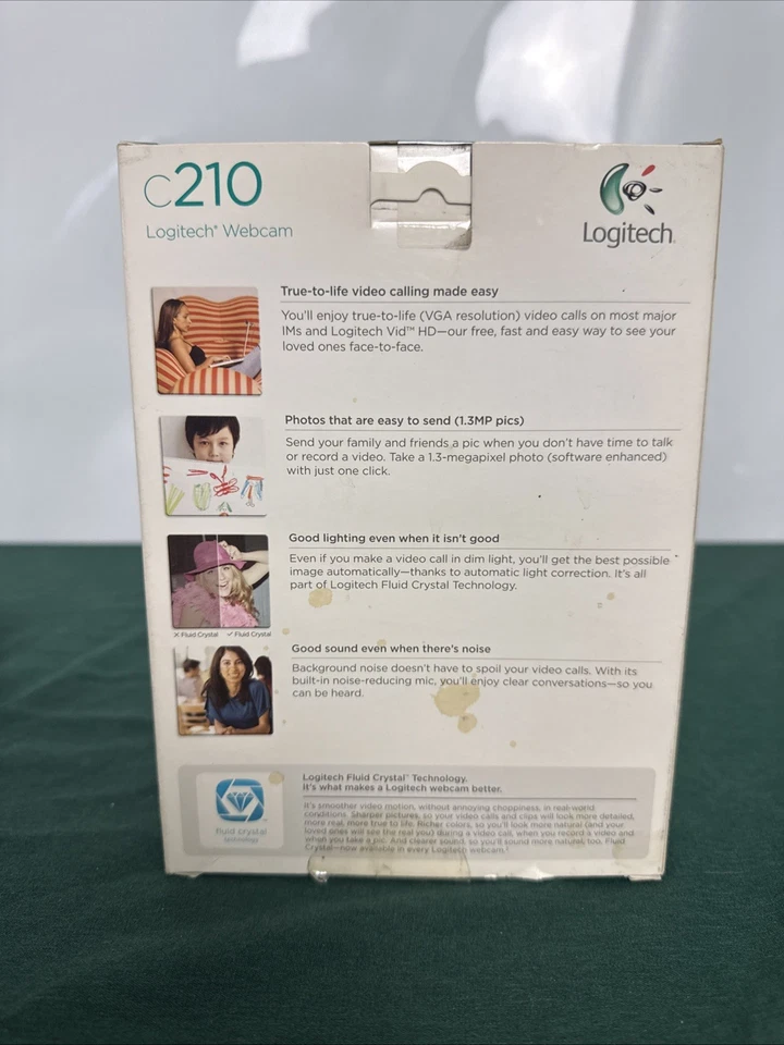 Logitech C210, 1.3MP Webcam- 960-000617, NEW, SEALED, (Damaged Box) - Image 3 of 4
