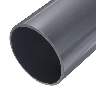 PVC Rigid Tube Round Pipe Tubing 147.6mm ID 160mm OD 9'' Length Light Grey