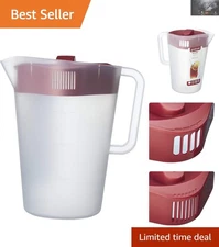 Stylish 1 Gallon Pitcher with 4-Way Strain Lid - Ideal for Iced Tea & Lemonade
