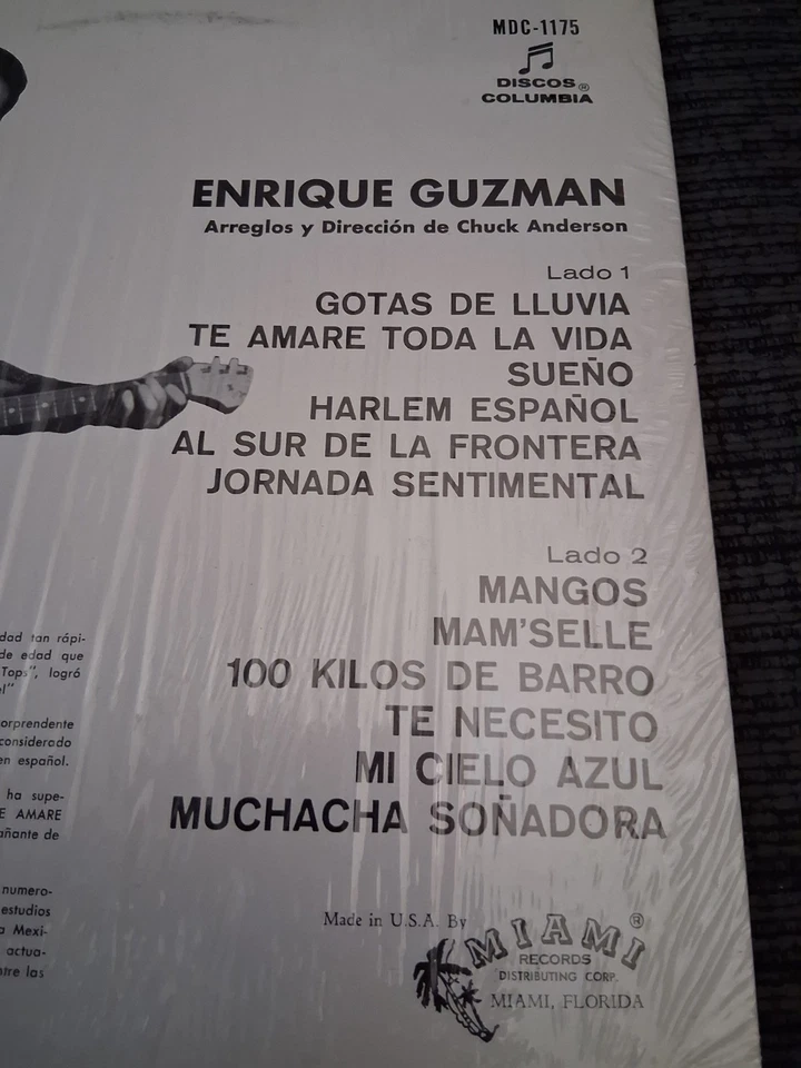 Ultra Rare 1 Of A Kind ENRIQUE GUZMAN VOL 2. 1961 Rock Pop MINT Vinyl LP Record - Image 4 of 4