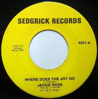 Jackie Ross - Where Does The Joy Go, 7'', (Vinyl)
