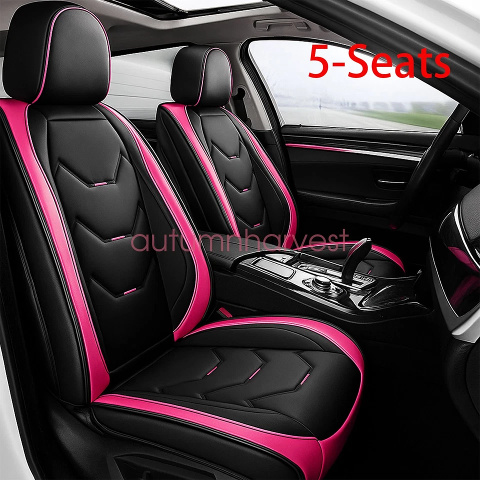 PU Leather 5 Seat Covers Full Set Front & Rear Cushion Fits Toyota Corolla Car - Image 3 of 4