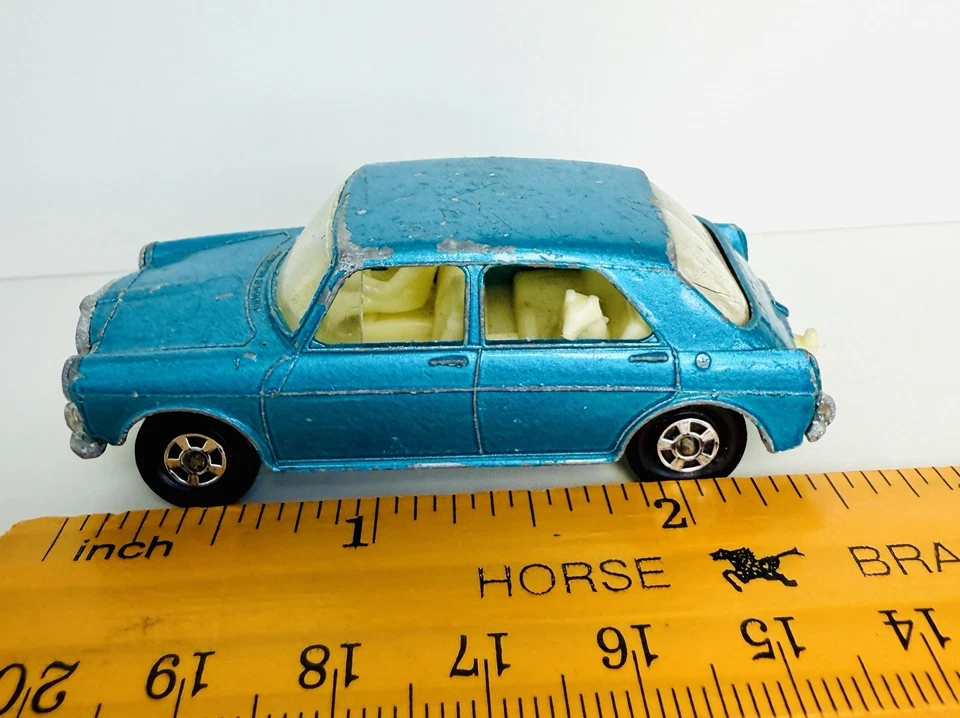 Matchbox Lesney Superfast No 64 MG 1100 Metallic Blue Car w/Driver & Thin Wheels - Image 2 of 4