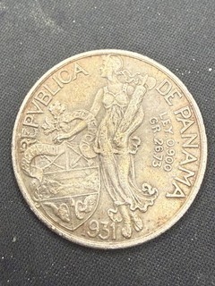 1931 1 Balboa Panama lotto argento 1308