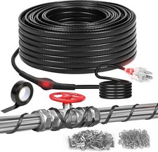 100 Ft Heat Tape for Water Pipes, -40 F Deicing Tape Thermostat Wire Heating