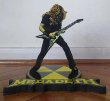 DAVE MUSTAINE 8" DISPLAY STANDEE Figure Statue Cutout Megadeth Doll Toy Standup
