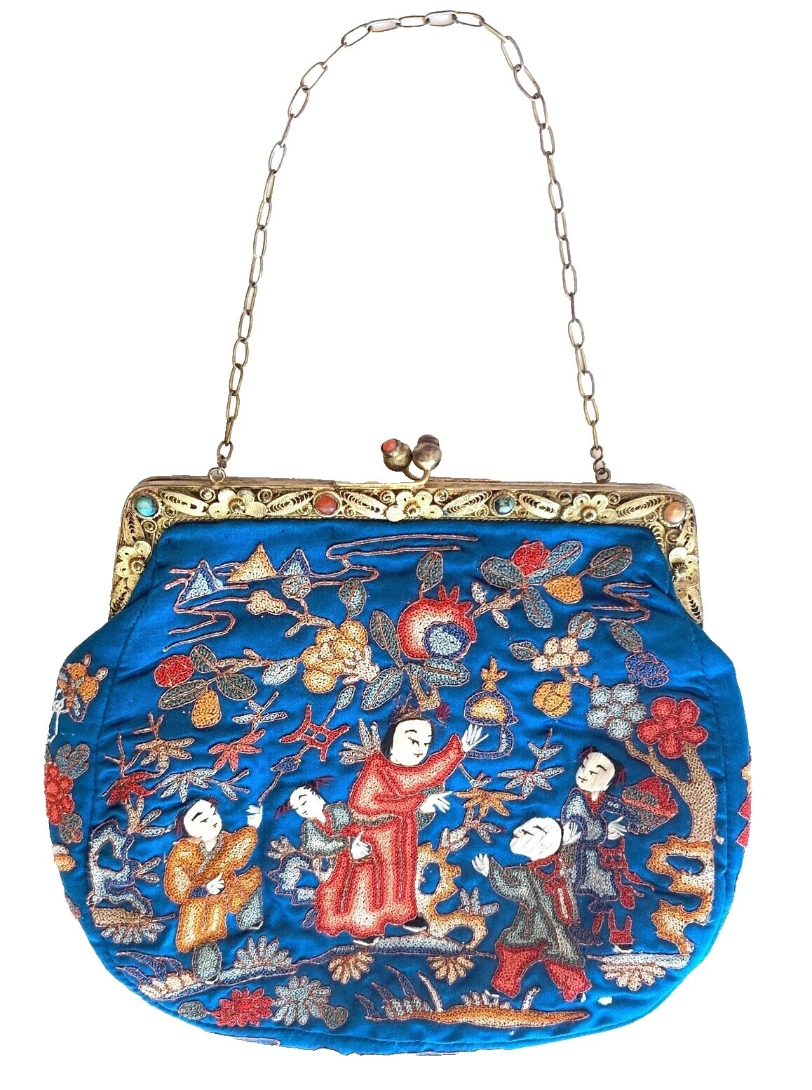 Women 100% silk Material Vintage Bags, Handbags & Cases