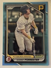2024 GARRET FORRESTER BOWMAN #BP-148 SKY BLUE BORDER PARALLEL  /499 Pirates RC