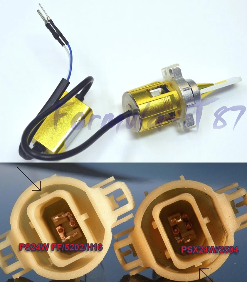 LED Kit Z 96W PSX24W 2504 8000K Icy Blue Two Bulbs Fog Light Replacement Upgrade - Image 3 of 4