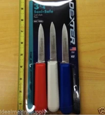 Dexter Russell 3 pack Kitchen Pairing Knife Straight Edge RWB Knives..15493