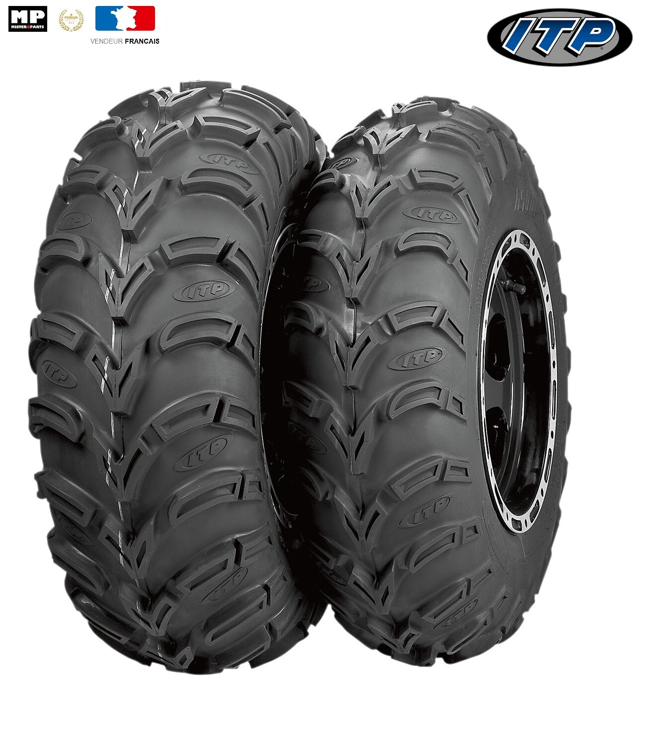 Pneu quad 25x10-12 ITP Mud Lite AT 6PLY à haute motricité boue
