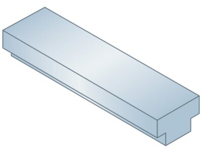 MAK-A-KEY Step Key Stock 3/4 x 5/8 x 1 Ft Type 1 ZC (1 Pieces)