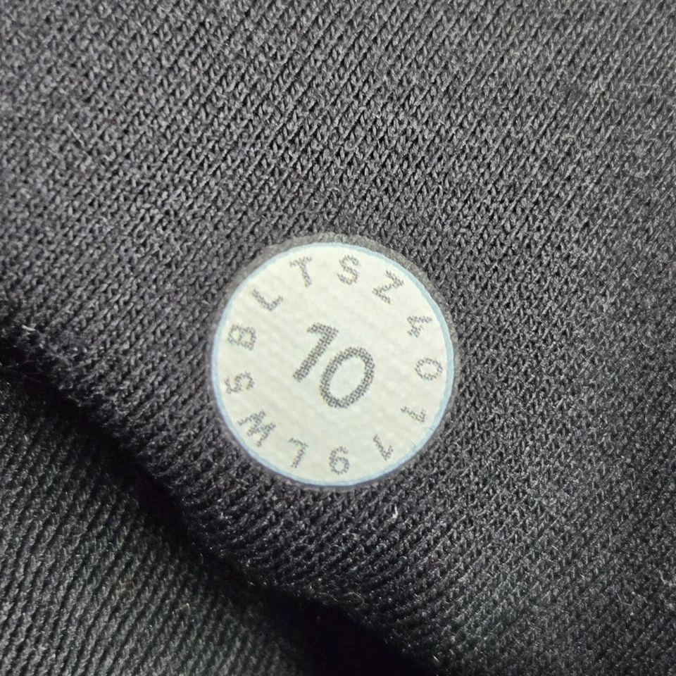 Pantalones activos Lululemon para mujer 10 negros blancos rayas paralelas legging tiempos de entrenamiento Foto 3 de 4