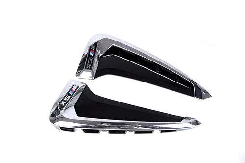 For BMW F15 X5 M Type Marker Chrome Side Fender Air Wing Vent Trim - Picture 3 of 6