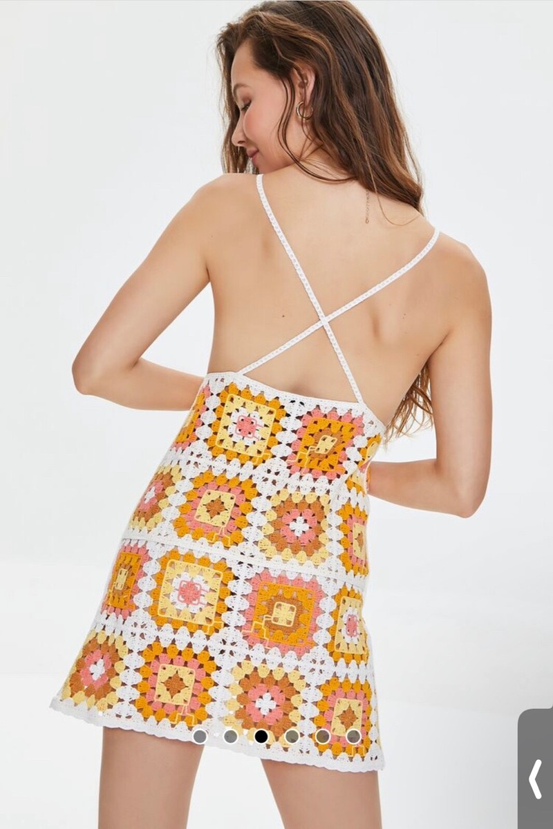 crochet dress forever 21 Cutout Crochet Mini Dress