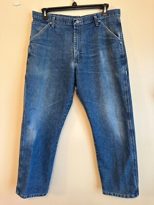 Vintage Wrangler Carpenter Demin Jeans Men's Size 36 x 30 94LSWDV 1990s Workwear