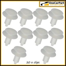Panel Trim Clip x20 White Plastic For Iveco Daily Lancia Delta Thesis Ypsilon