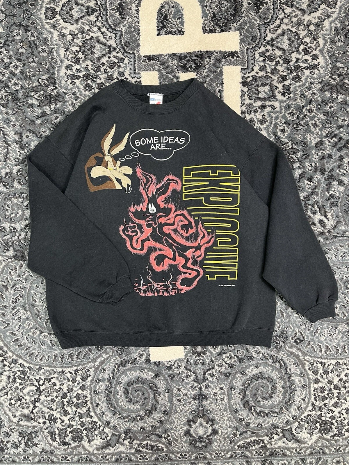 Sweat vintage années 90 Wild E Coyote Looney Tunes XL Y2K Supreme HellStar Kith