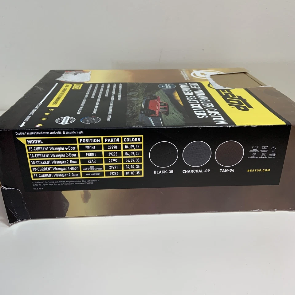 Cubierta de asiento trasero Bestop 29291-35 para Jeep Wrangler 2018-2023 Foto 3 de 4