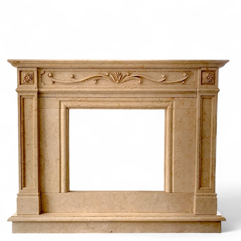 Abrigo Chimenea Mármol Amarillo Egipcio Clásico L 150Cm Foto 3 de 4