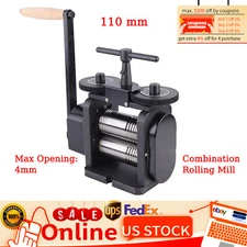 110mm Manual Combination Rolling Mill Machine Jewelry Press Equipment & Handle