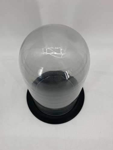 GLASGLOCKE KUPPEL GLASSTURZ GLASHAUBE GLAS GLOSCHE MUNDGEBLASEN SOCKEL VINTAGE - Bild 2 von 5