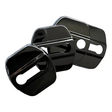 4pcs Polished Black Stainless Door Latch Striker Cover Fits 11-21 Juke Kicks